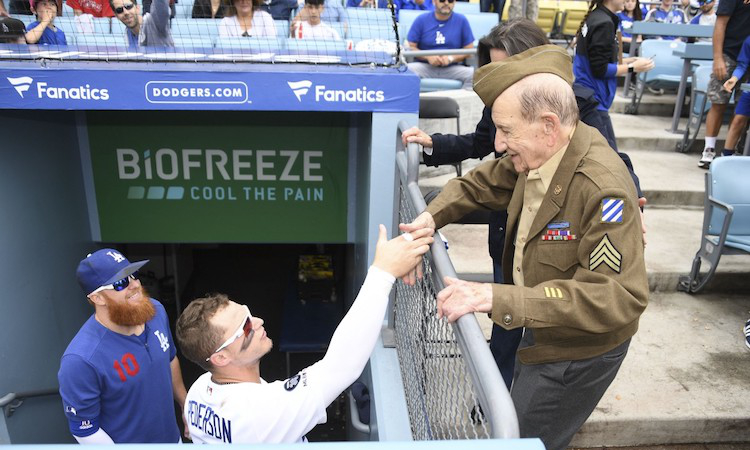 Mr.Wilson honerd at the dodgers game