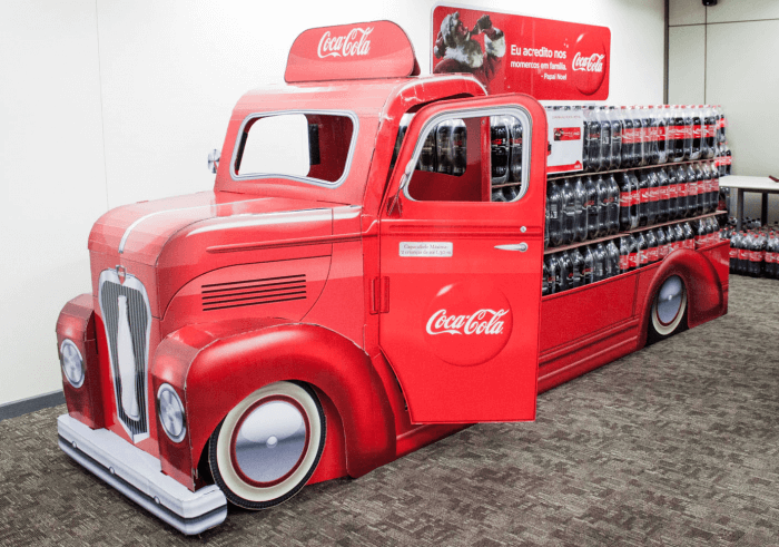 cardboard coke display