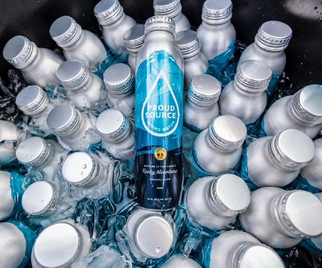 Aluminum bottles with a 